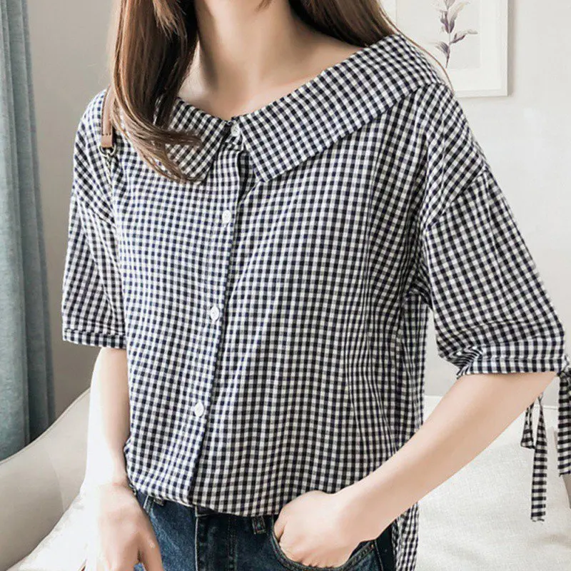 N ROPALIA/клетчатые рубашки для девочек популярные осенние хлопковые с рукавами