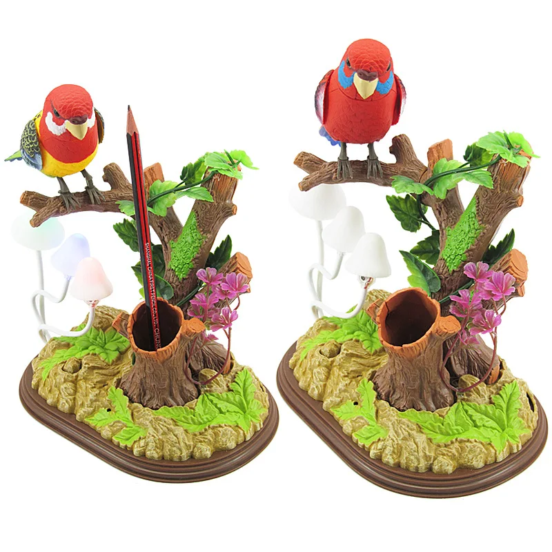 3D Gags Jokes Toy Voice Activated Bird Children's Electric Simulation Can Dancing and Singing Parrots Decoration Art | Игрушки и