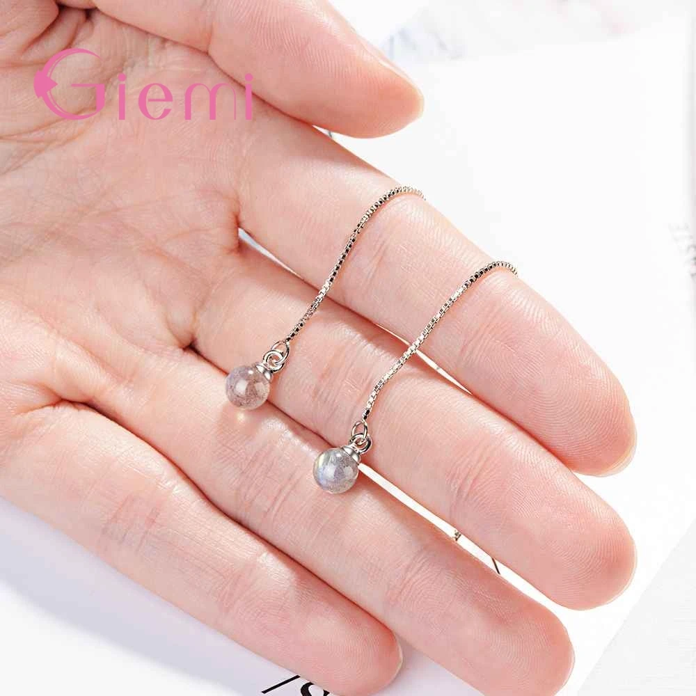 Дизайнерские Модные серьги-цепочки из стерлингового серебра 925 пробы кулон с