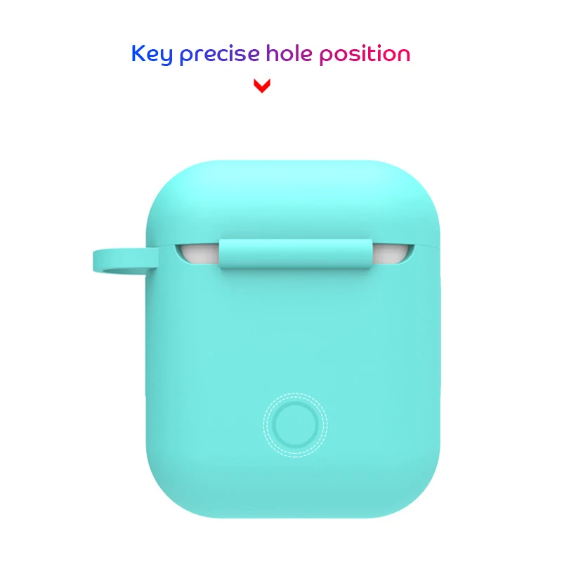 Мягкий силиконовый чехол для AirPods защитный цветной iPhone Xs Max Xr X 10 Беспроводные