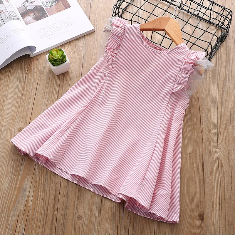 RUBU Summer Girls Sleeveless Dresses Vest Cotton Princess for Baby Children Tutu Dress School And Party 2-6Y | Детская одежда и