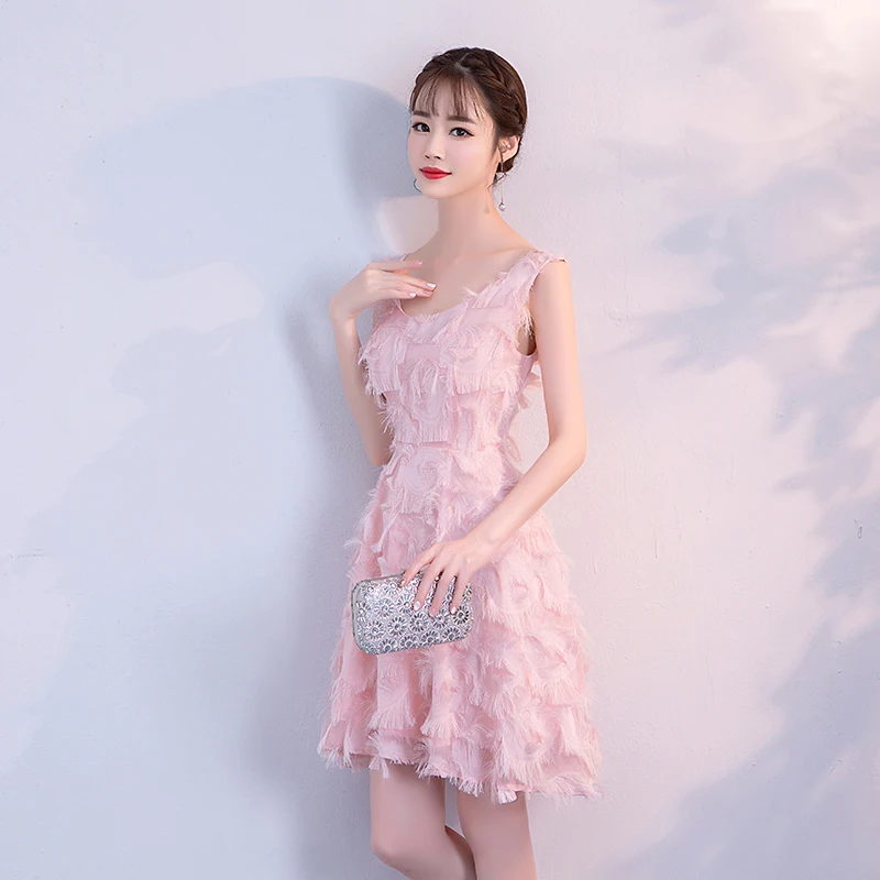 Bridemaid Dress Pink Color Mini Women Wedding Party | Свадьбы и торжества