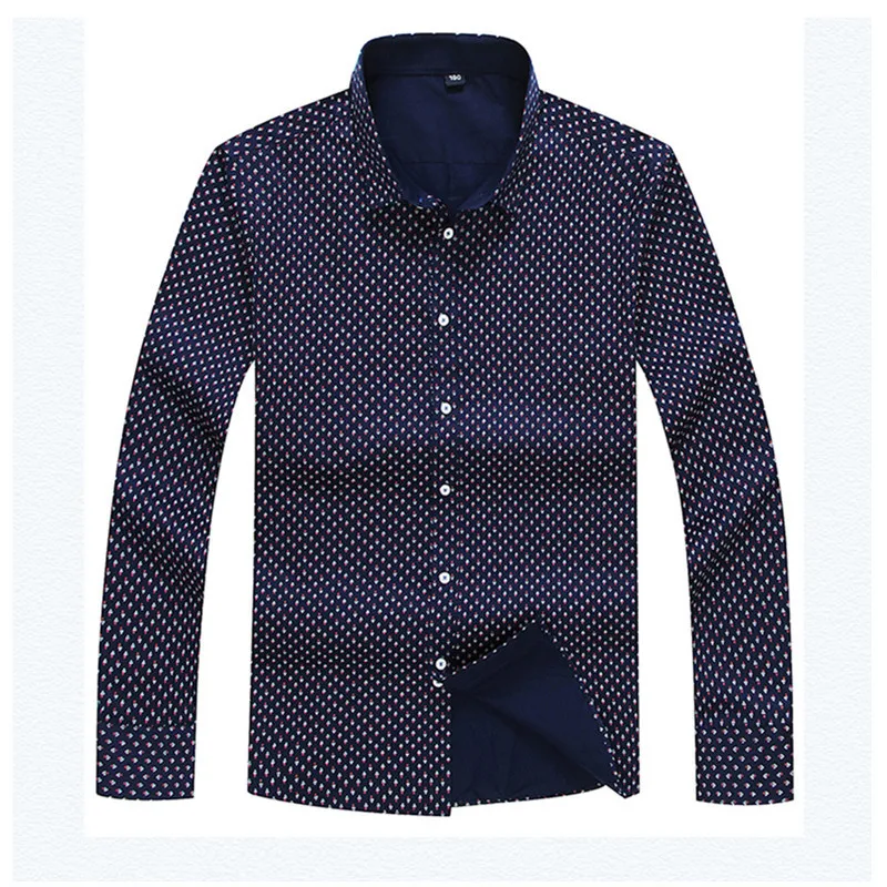 Большие размеры 8XL 7XL мужские платья рубашки брендовая одежда модная Camisa Social