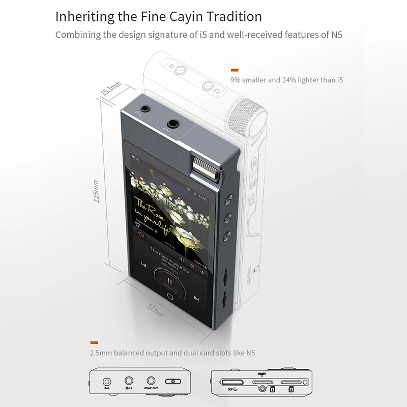 CAYIN N5ii балансный Lossless музыка HiFi плеер Android 5 1 ЦАП ESS9018 поддержка DSD Bluetooth Wi Fi JABEN|hifi