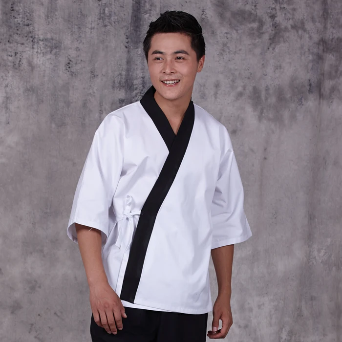 Унисекс Японский Корейский стиль средний рукав шеф повара Униформа Топ