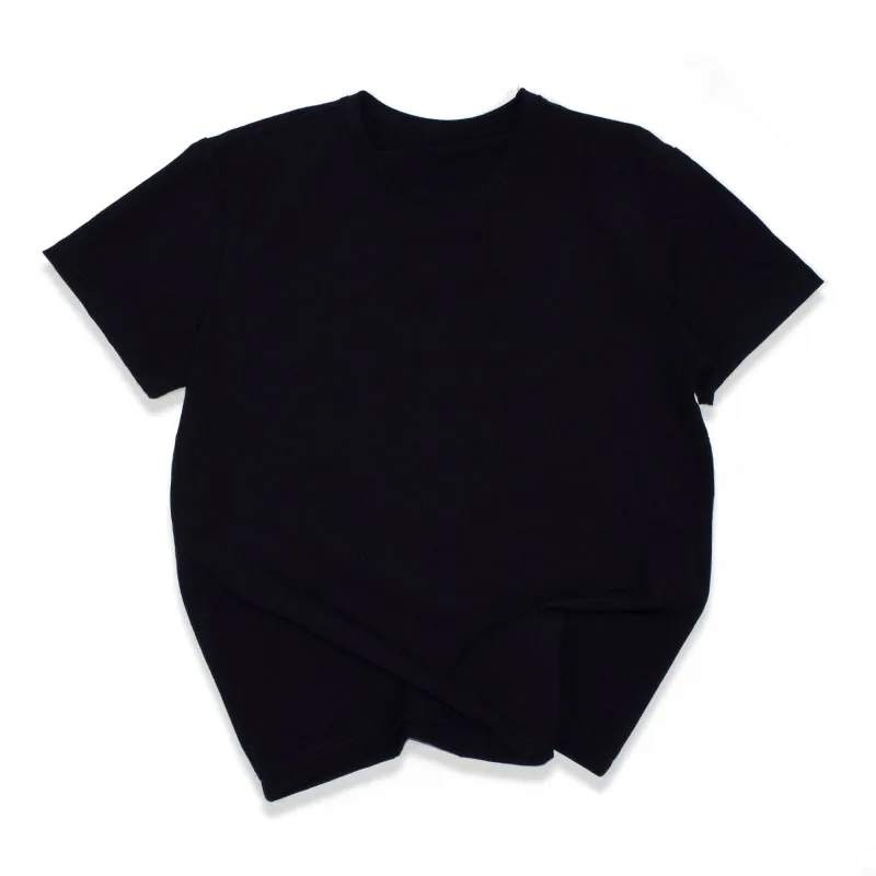 Fashion Solid Color T-Shirt Men Round Neck Cotton PlainT-Shirt Casual Summer Short Sleeve Tee Tops Shirt Clothing Black White | Мужская