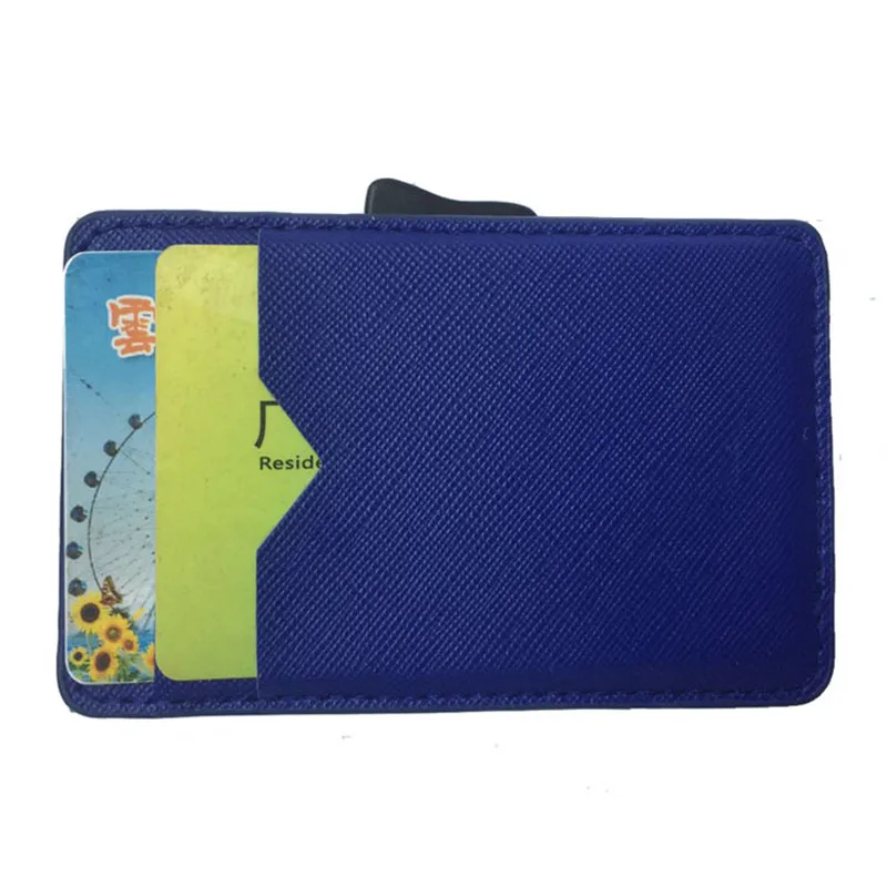 Bisi Goro 2019 new RFID side-push metal card holder anti-theft brush aluminium wallet creative credit bag protection | Багаж и сумки
