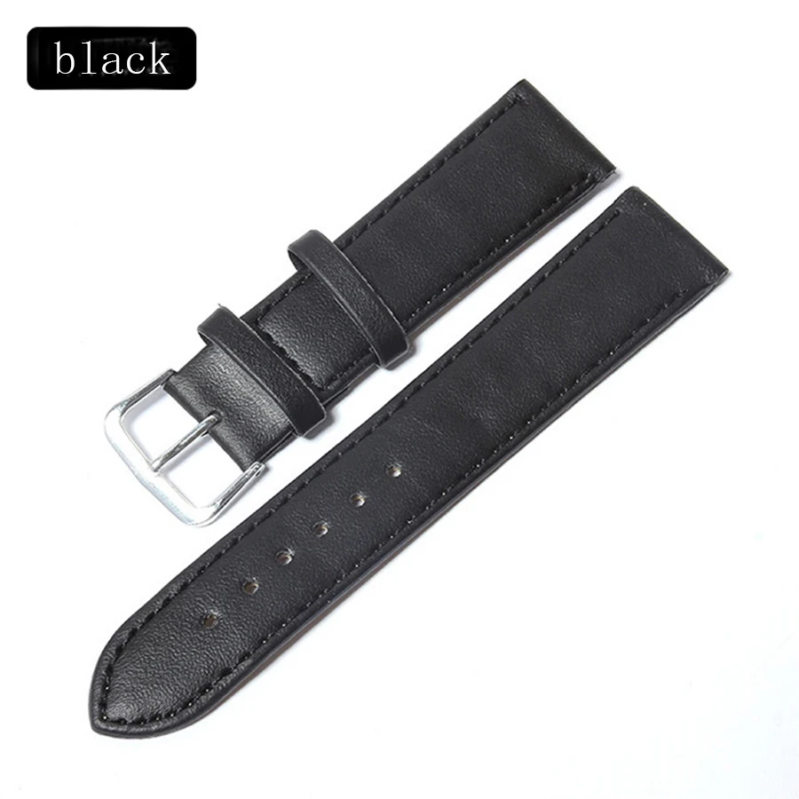 11 colors women's Watchbands Leather watch strap stainless steel buckle belt buckle, 12.14,16.18,20mm