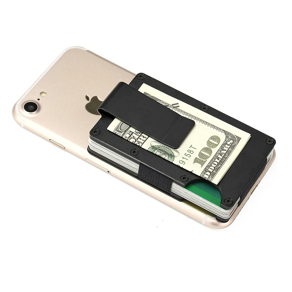 Oswego металлический RFID кошелек 7 мм тонкий бизнес-держатель для карт с магнитным экранированием Противоугонная большая емкость держатель для карт ID