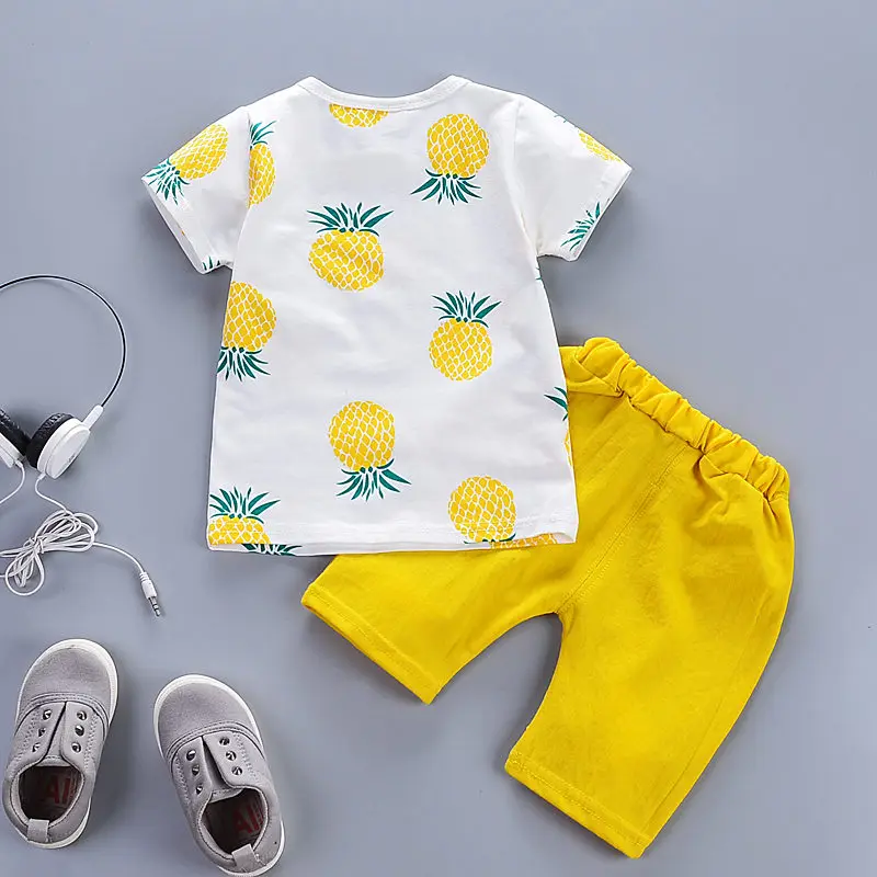 BibiCola/Новая летняя одежда для мальчиков комплекты одежды модная футболка + штаны