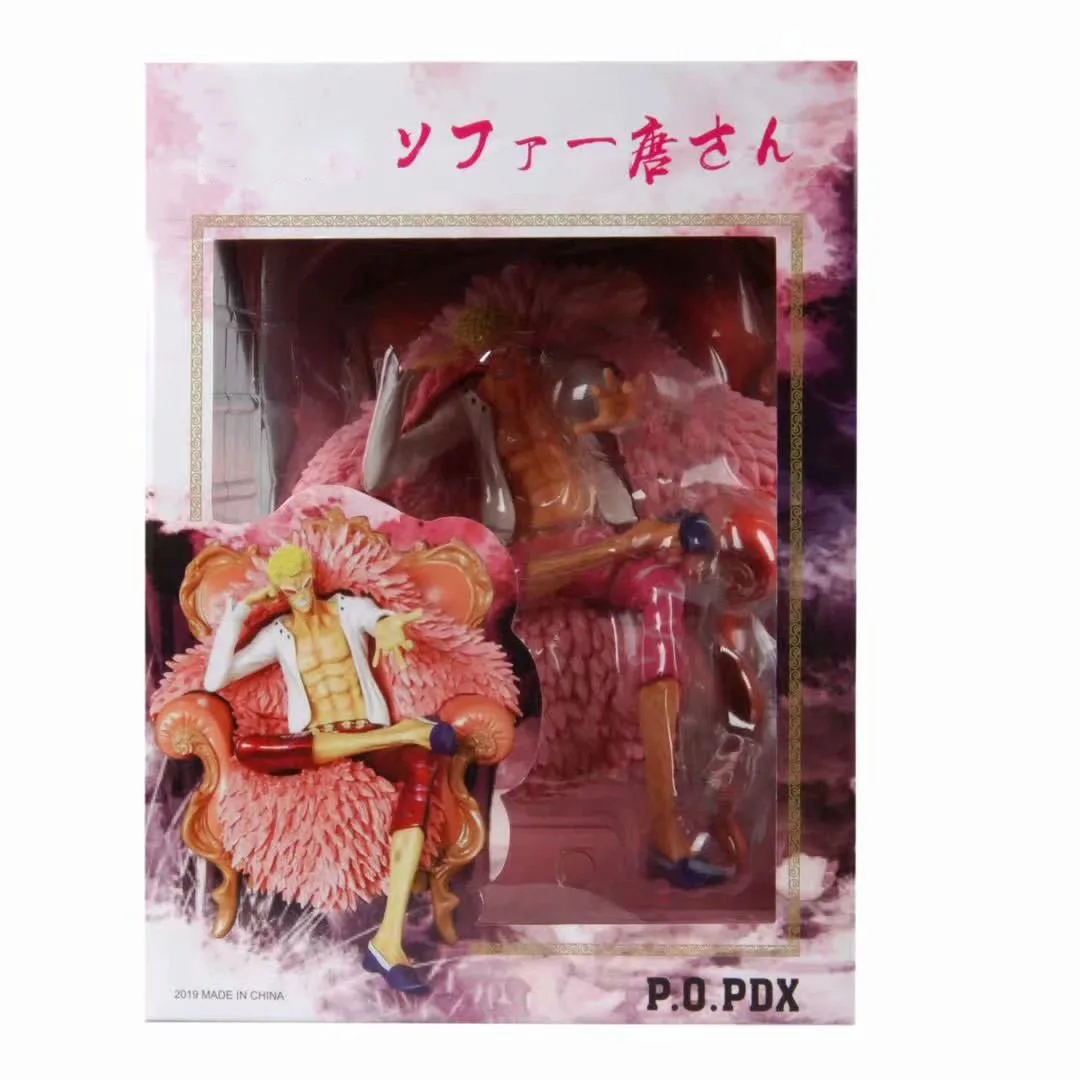 Аниме ONE PIECE GK Donquixote Doflamingo в диване фигурка модель игрушки 12 см