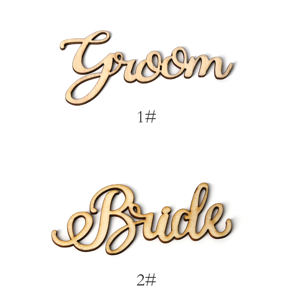 5 шт./компл. DIY деревянные подарочные украшения для вечерние ринки свадьбы буквы