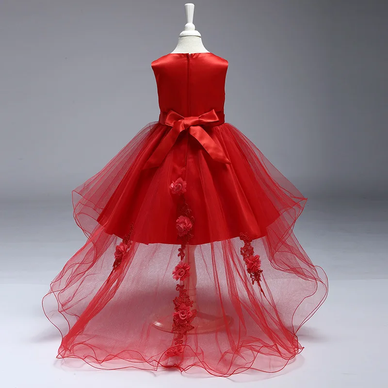BAHEMAMI девушка Dress2018 Детская одежда хвост платье для девочек в цветочек свадебный