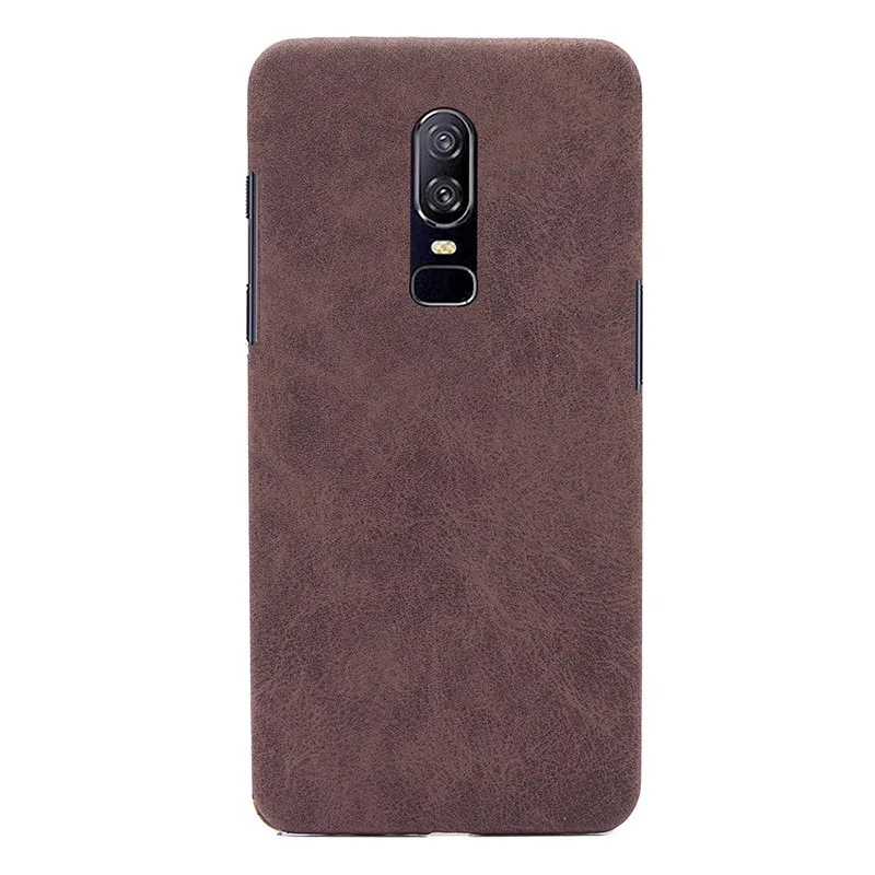 For Oneplus 6 Case PU Leather Hard Plastic Back Cover Phone Oneplus6 One plus Six 2018 funda |