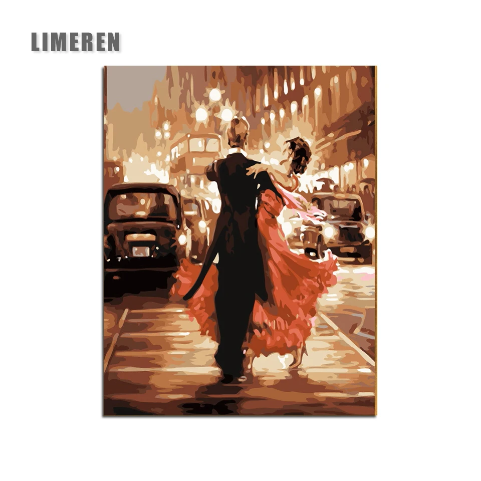 Уличный рисунок для танцев картина холст Раскраска по номерам акриловая