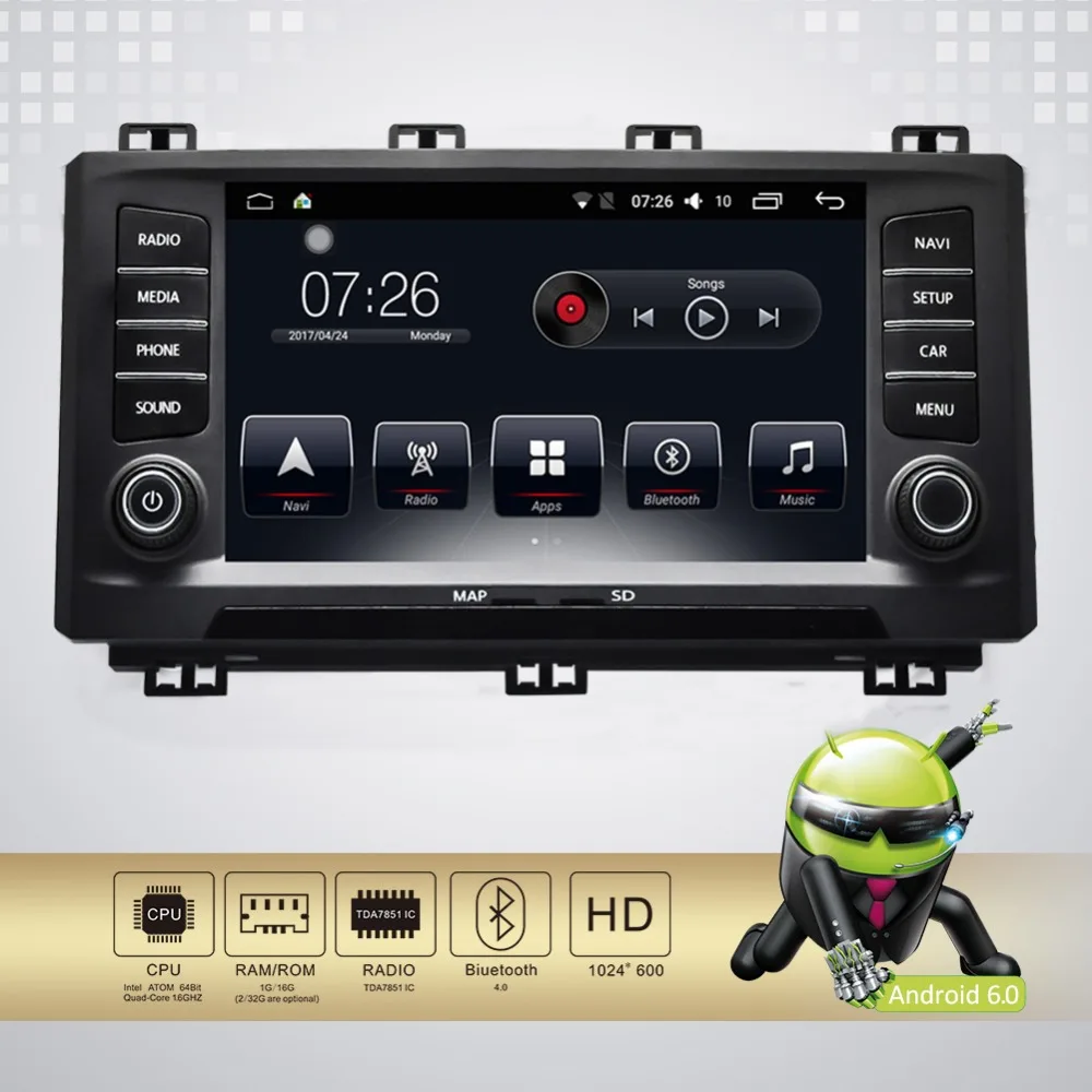 Android 7 1 8 дюймовый сенсорный экран GPS навигация Мультимедиа Радио dvd плеер