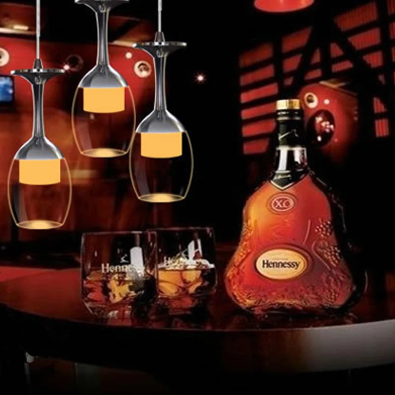 Крытый водить вина чашки подвесные светильники для Кухня витрина 3 6 шт.