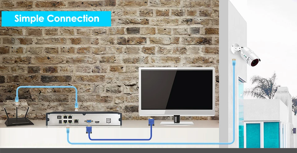 Zoohi 1920P камера безопасности системы наборы POE H.265 NVR 5MP камера безопасности комплект ночного видения HD уличная система видеонаблюдения