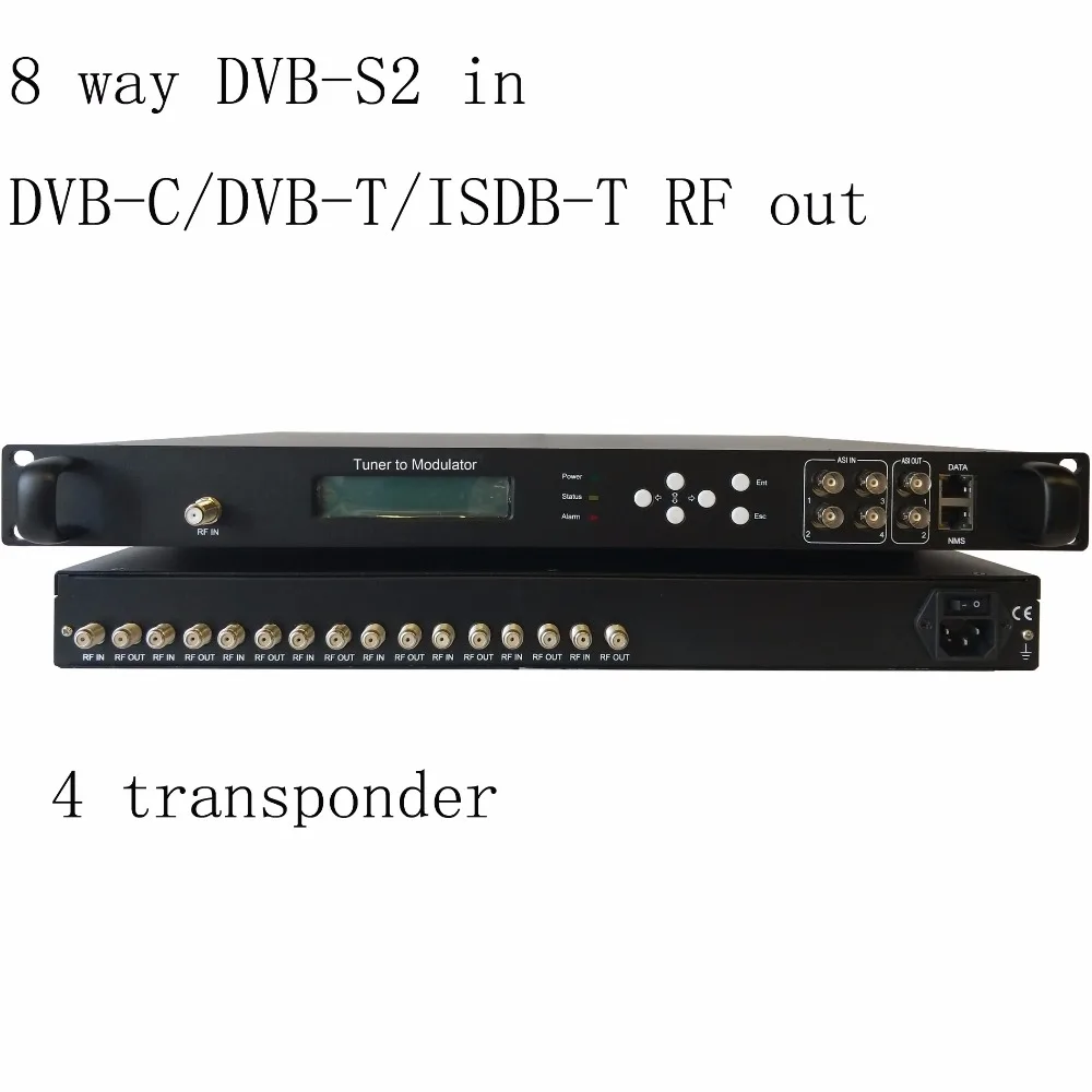 

DVB-T/DVB-C encoder modulator, 8 way dvb-s2 to dvb-C catv modulator, dvb-t2 to dvb-t modulator high performance