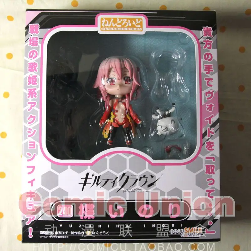 New 10cm Japanese Anime Figure Cute Nendoroid Model Guilty Crown 240# Yuzuriha Inori Decoration Doll PVC Action Baby Toys | Игрушки и