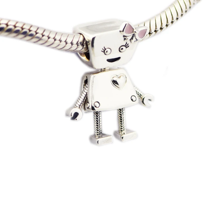 DIY Beads for Jewelry Making Sterling-Silver-Jewelry Bella Bot Bead Pink Enamel Charms Silver 925 Berloque Perles | Украшения и
