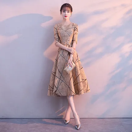 Style 4 Новинка, Сексуальное Тонкое Платье с круглым вырезом, вечернее платье, китайское свадебное платье, улучшенное Qipao Vestidos, размер S-XXL - Цвет: Style 4