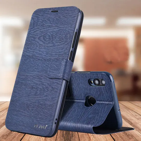 Huawei Honor 8X кожаный чехол флип-кошелек держатель для карт huawei Honor 8X задняя крышка-чехол для телефона книга Сумка Coque Funda - Цвет: blue