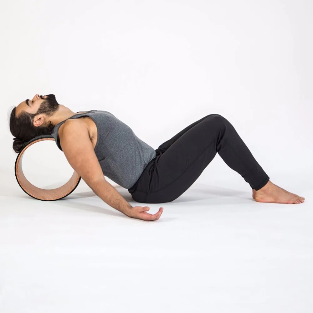 

Wood Grain 13 Inch Yoga Wheel Yoga Circles TPE Gym Workout Training Tool Waist Shape Bodybuilding Fitness Equipment High Quality
