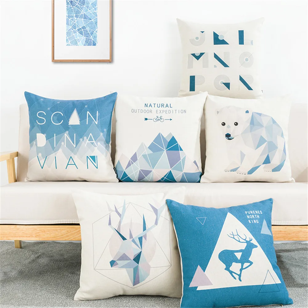 Чехол для диванной подушки в скандинавском стиле квадратная наволочка с
