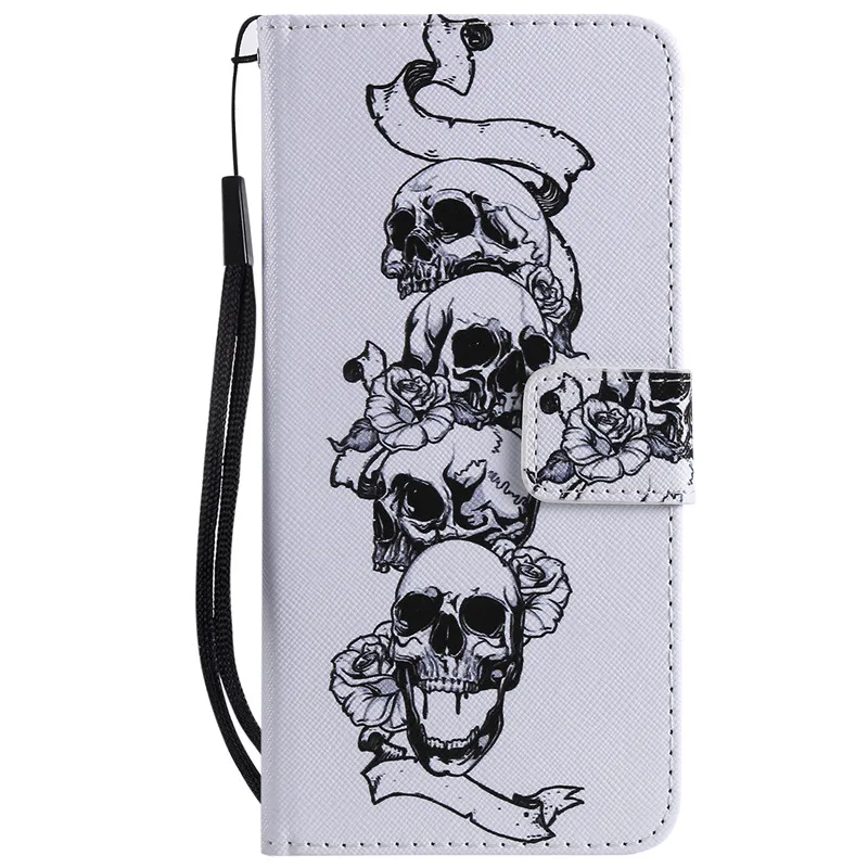 E A50 Leather Case on for Pouzdro Samsung Galaxy A50 A30 A70 Cover for Samsung A40 A20 A30 Coque Cartoon Wallet Flip Phone Case - Цвет: E