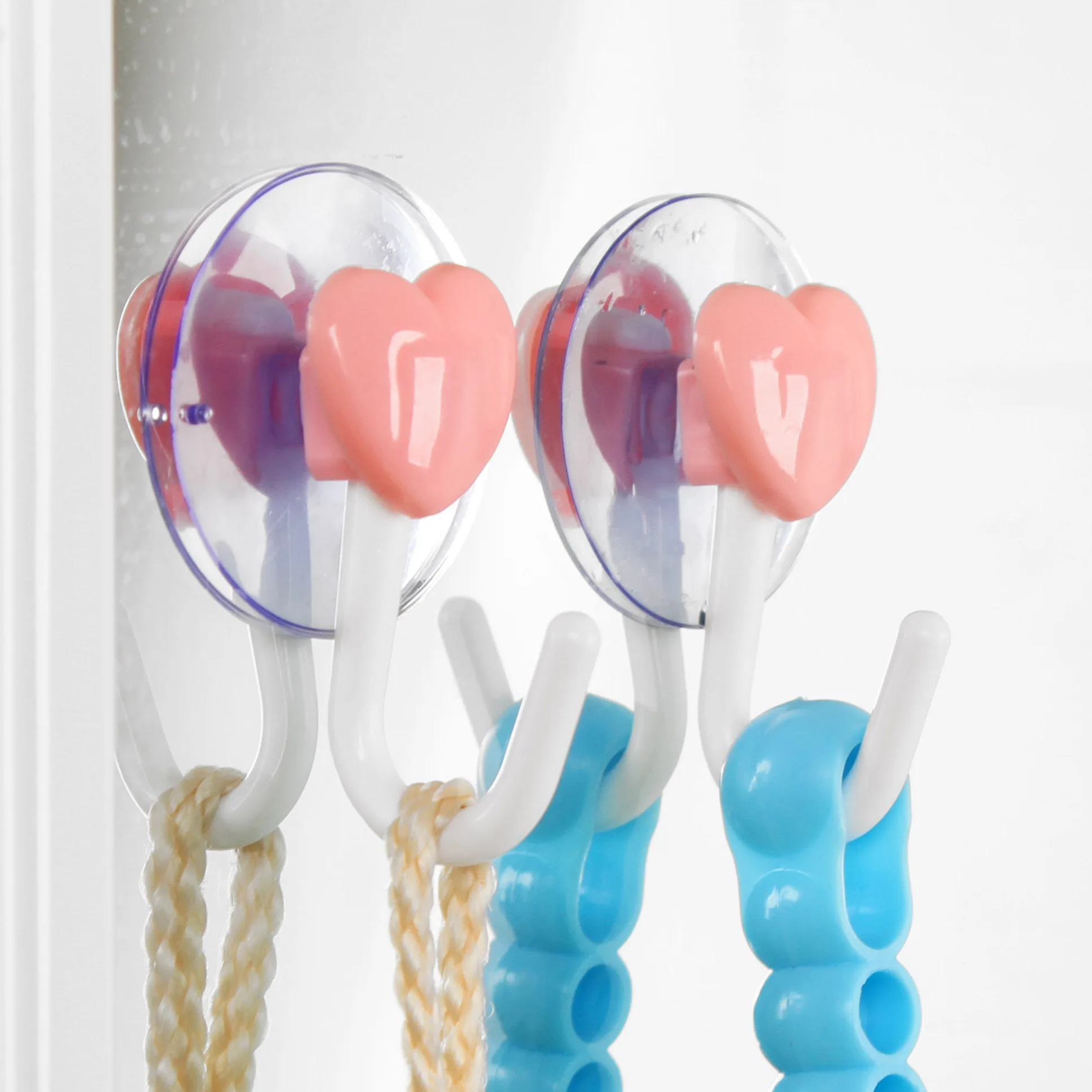 2 шт. присоска крючки для чашек милые плитки ванной комнаты Бесплатная пригвоздка