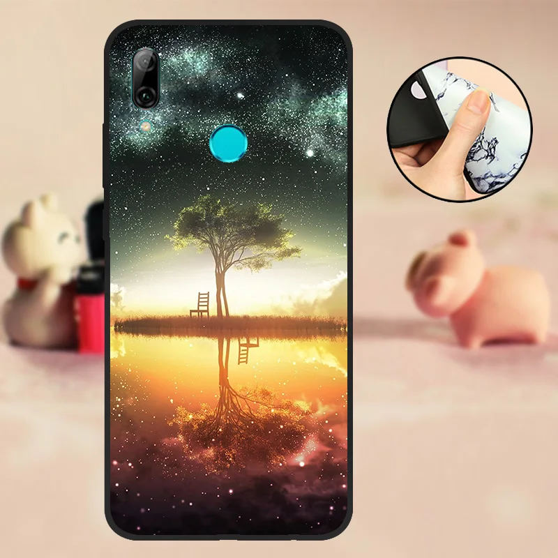 T30 P Smart Coque для huawei PSmart чехол силиконовый черный ТПУ 6," для huawei P Smart Чехол для мобильного телефона мягкий - Цвет: T30