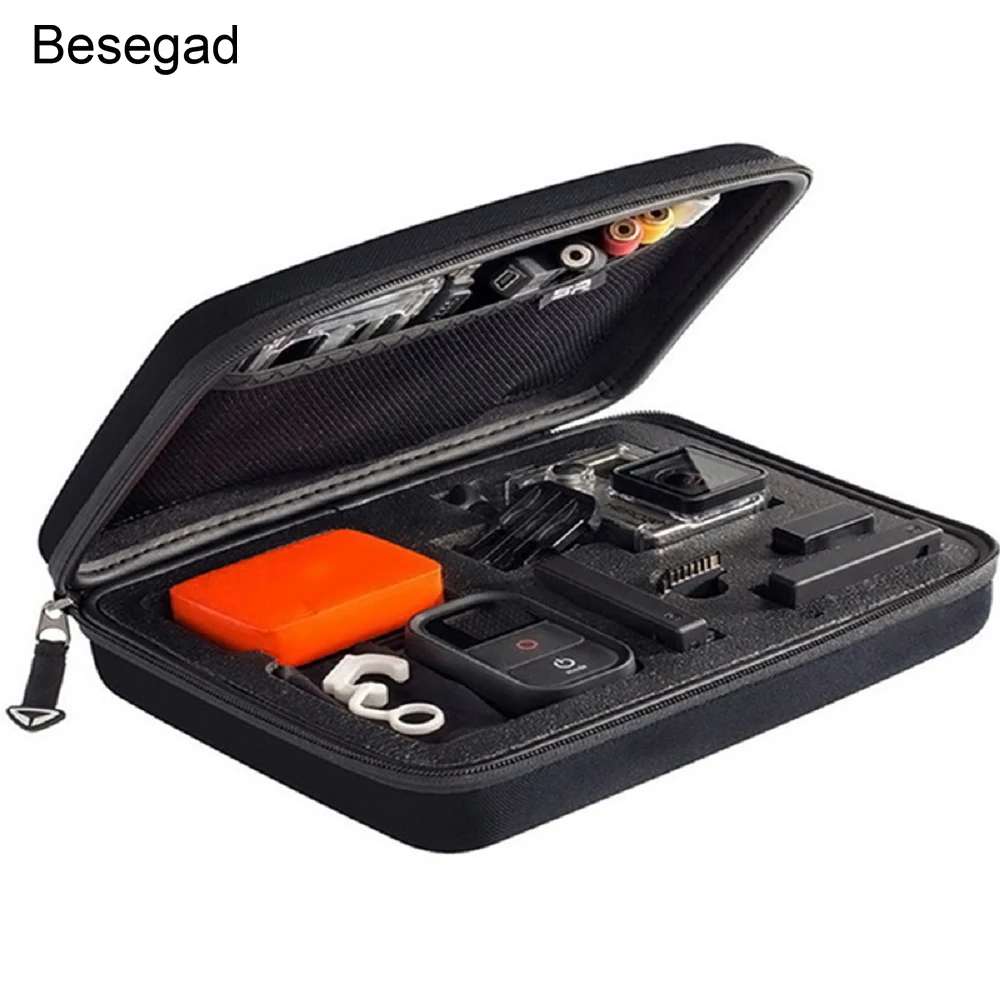 Besegad для Go Pro аксессуар Xiomi Eva сумка чехол камеры Gopro Hero 5 4 3 2 Xiaomi Yi K SJ4000 Eken H9 Gocase|camera