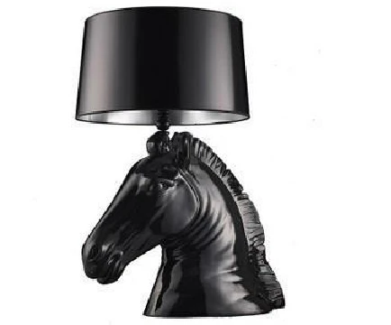 Italian luxury Grand Hotel bedside lamp bedroom resin Horsehead living room table |