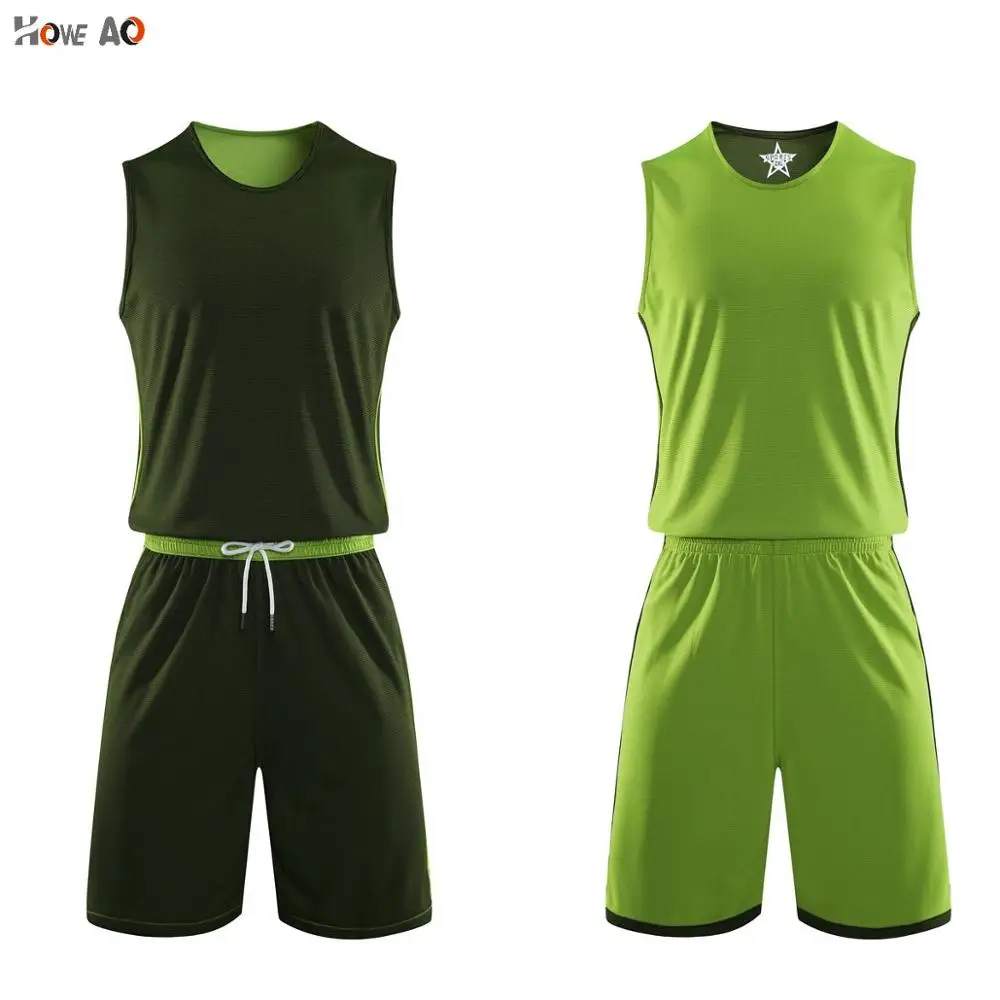 

HOWE AO Adult Men Reversible Basketball Jersey Sets Sports clothes Double-sided Vest And Shorts Customized Training Suits