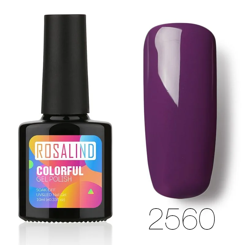 2560 ROSALIND Гель-лак для ногтей свежий цвет Полупостоянный УФ-лак замачиваемый белый для маникюра Гибридный Гель-лак для ногтей - Цвет: 2560