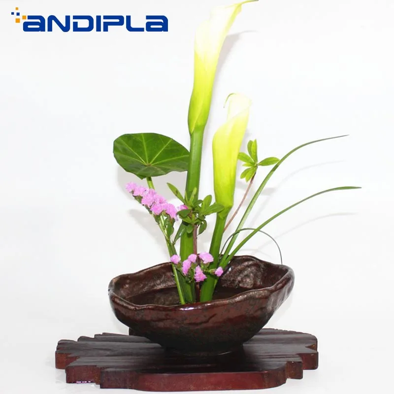 Китайский стиль Zen Flower Аранжировка раковина керамическая грубая керамика