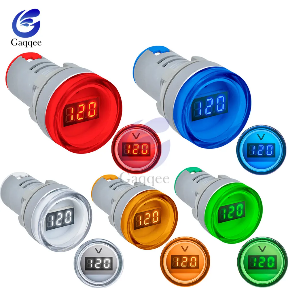 СВЕТОДИОДНЫЙ цифровой дисплей 22 мм измеритель напряжения индикатор сигнальная