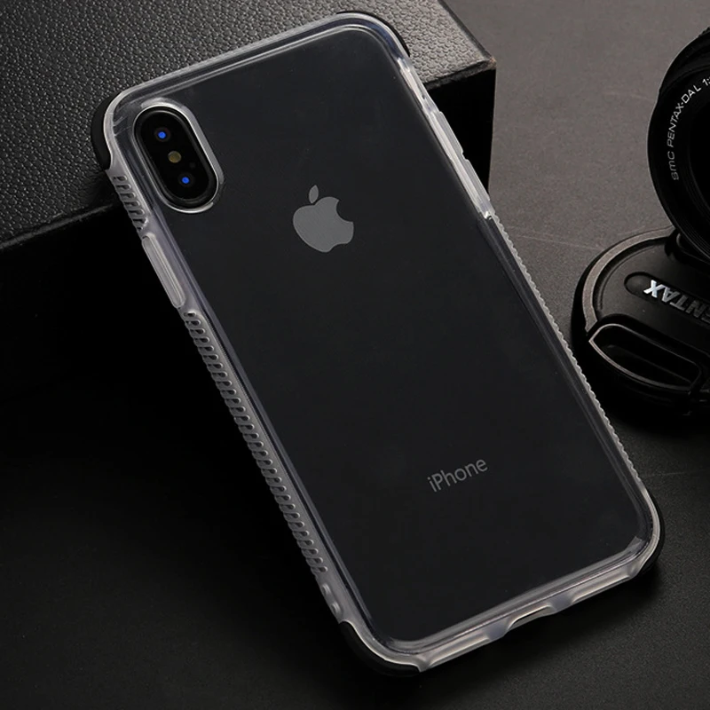 Dual Layers Shockproof Clear Case for iphone X XR XS MAX 10 7 8 6s 6 Plus 6D Gasbag Full body Soft Cover Samsung galaxy S9 |