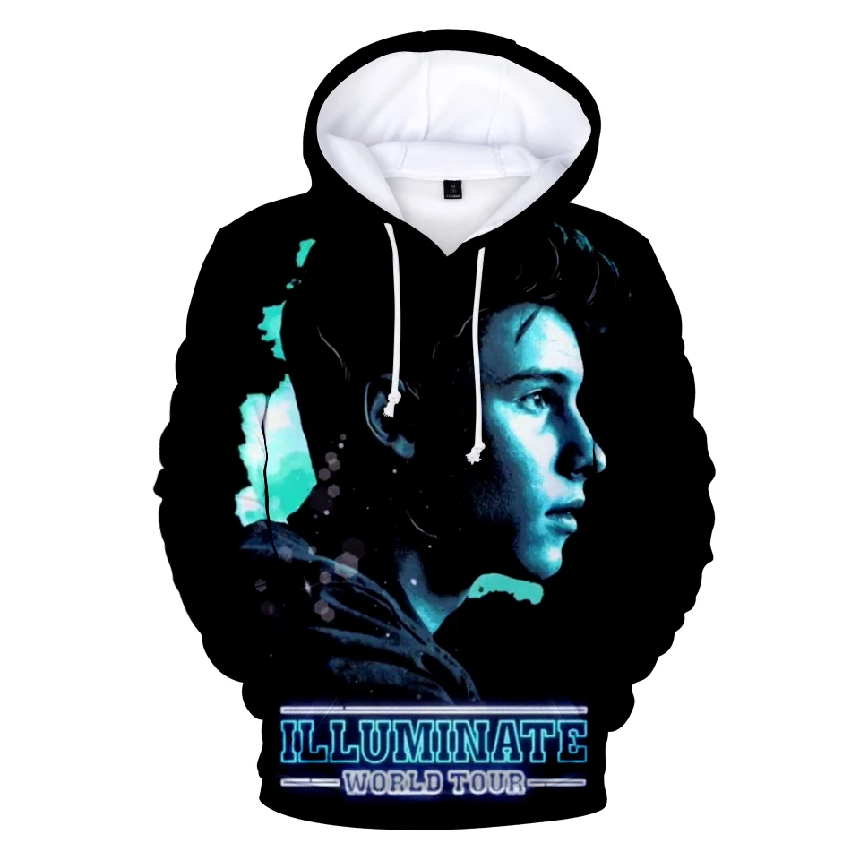 Мужская толстовка в стиле Харадзюку shawn mendes Kpop белая с капюшоном и крутым принтом