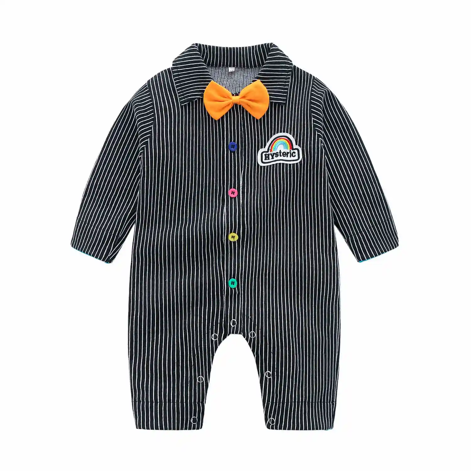 hyA1022 Black Kimocat/Одежда для маленьких мальчиков; Детский комбинезон; одежда для малышей; комбинезоны для новорожденных из органического хлопка; Pasgeboren; детские комбинезоны; Kleding - Цвет: hyA1022 Black