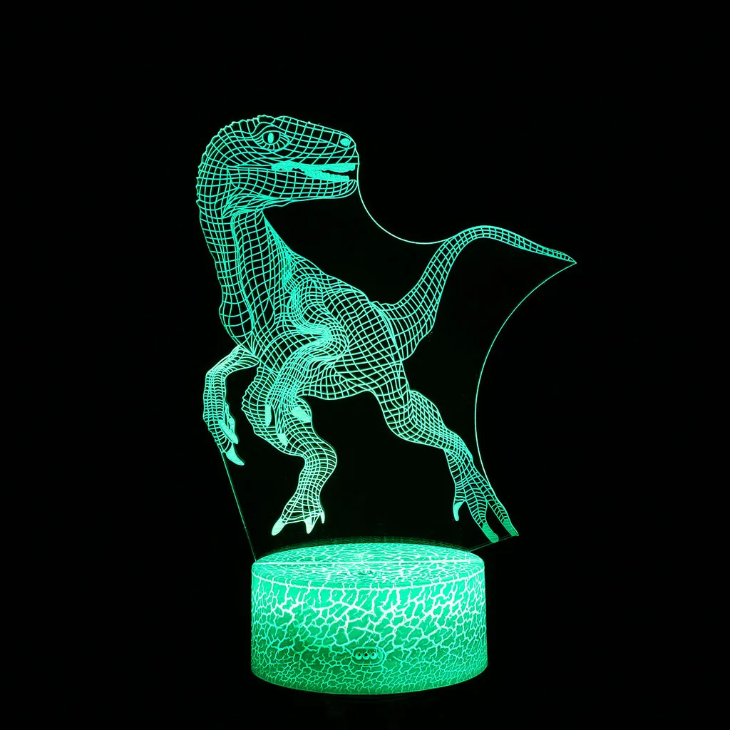 Dinosaur LED 3D Illuminated Lamp Optical Desk Night Light With 7 Color Changing 1.15 | Освещение
