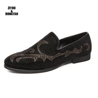 fashion men split leather loafers slip on luxury man flats casual shoes brown coffee spring autumn male driving shoes