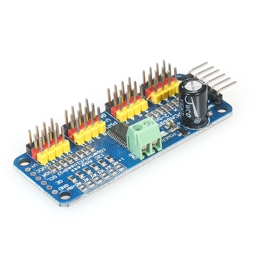 16-канальный 12-битный PWM Серводвигатель платы модуля контроллера привода IIC