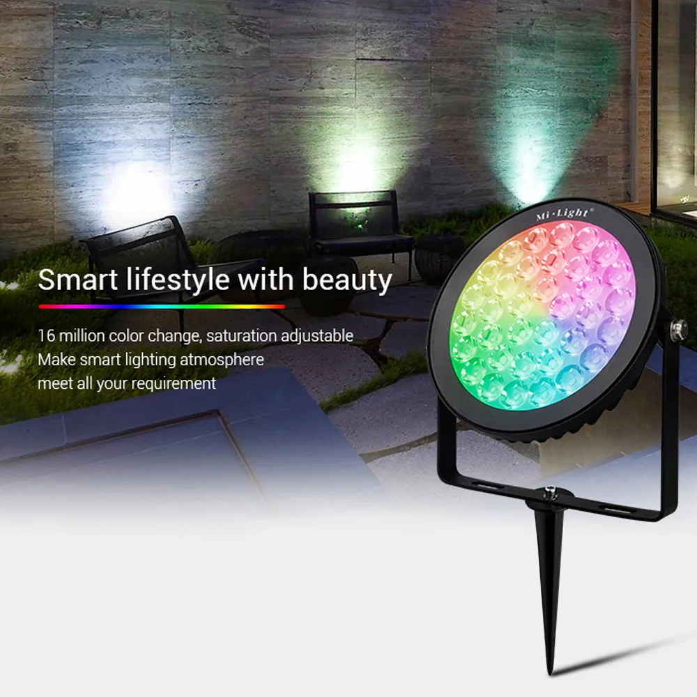 mi светильник 15 Вт RGB+ CCT светодиодный садовый светильник наружный Точечный светильник водонепроницаемый умный светильник для газона 220 В может удаляться или управлять мобильным телефоном