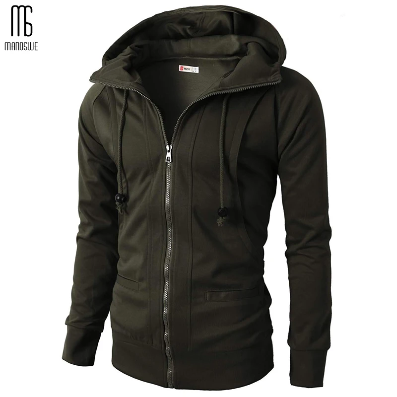 Мужская толстовка с капюшоном Manoswe модная флисовая кофта длинным рукавом и
