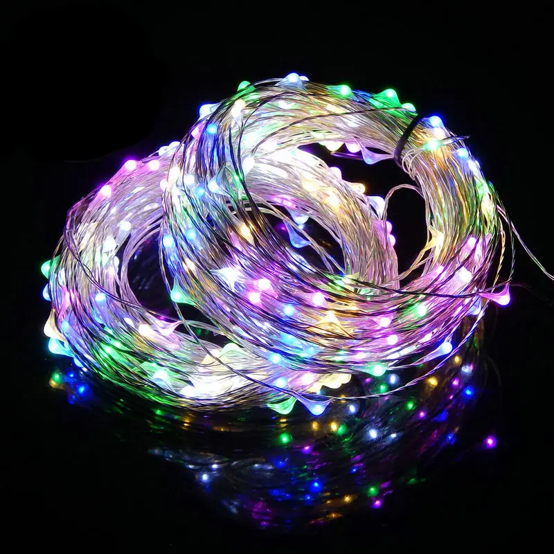 5 шт. 10 м 100 светодиодный Батарея приведенный в действие Луна светящиеся гирлянды