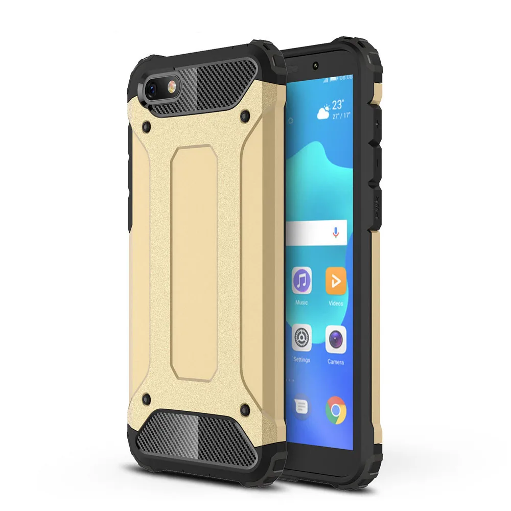 Golden Противоударный Coque 5.45For huawei Honor 7A чехол для huawei Honor 7A Honor7A Pro DUA-L22 Дуа L22 телефона чехол-лента на заднюю панель - Цвет: Golden