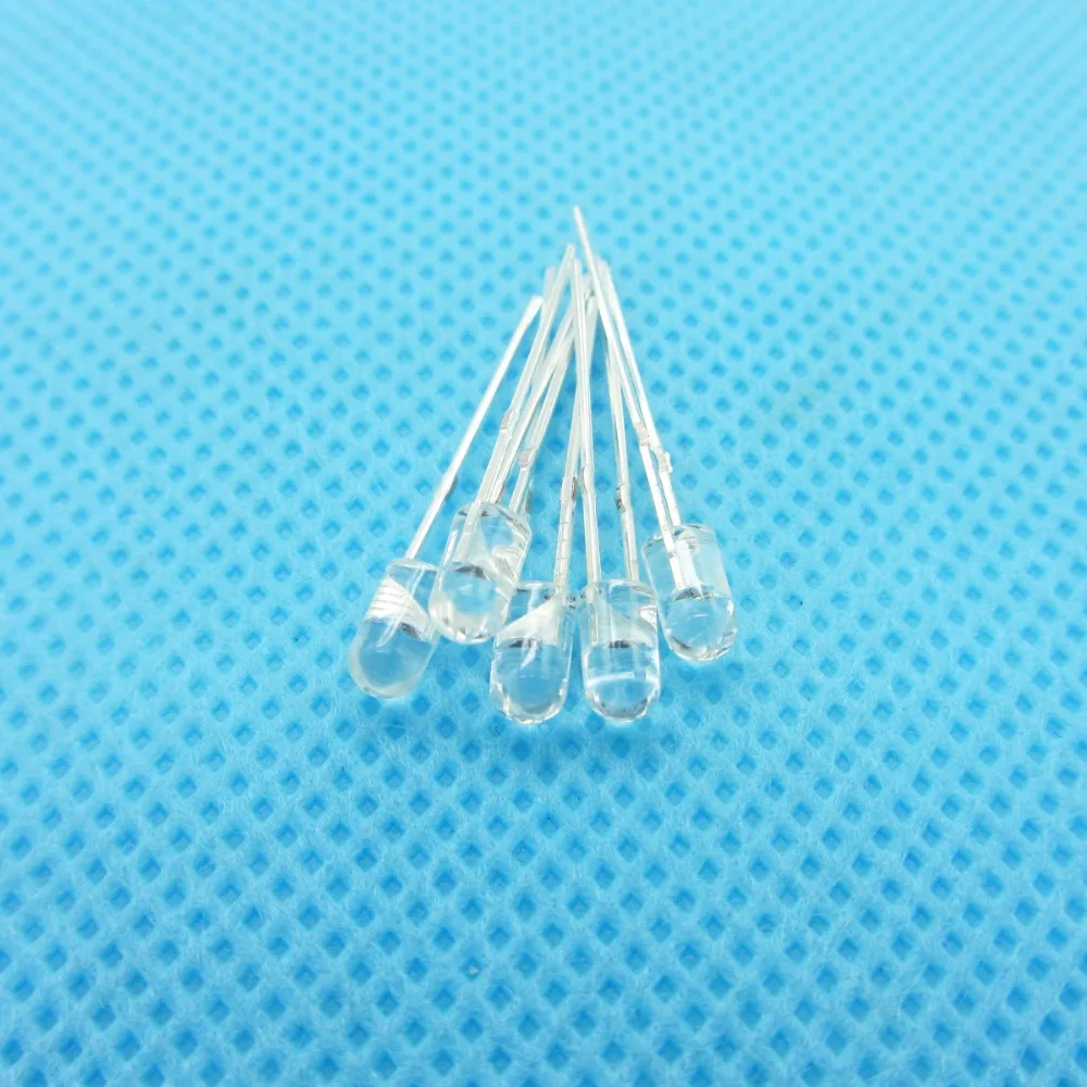 3 мм синий светодиод Круглый Безграничный светоизлучающий диод прозрачная