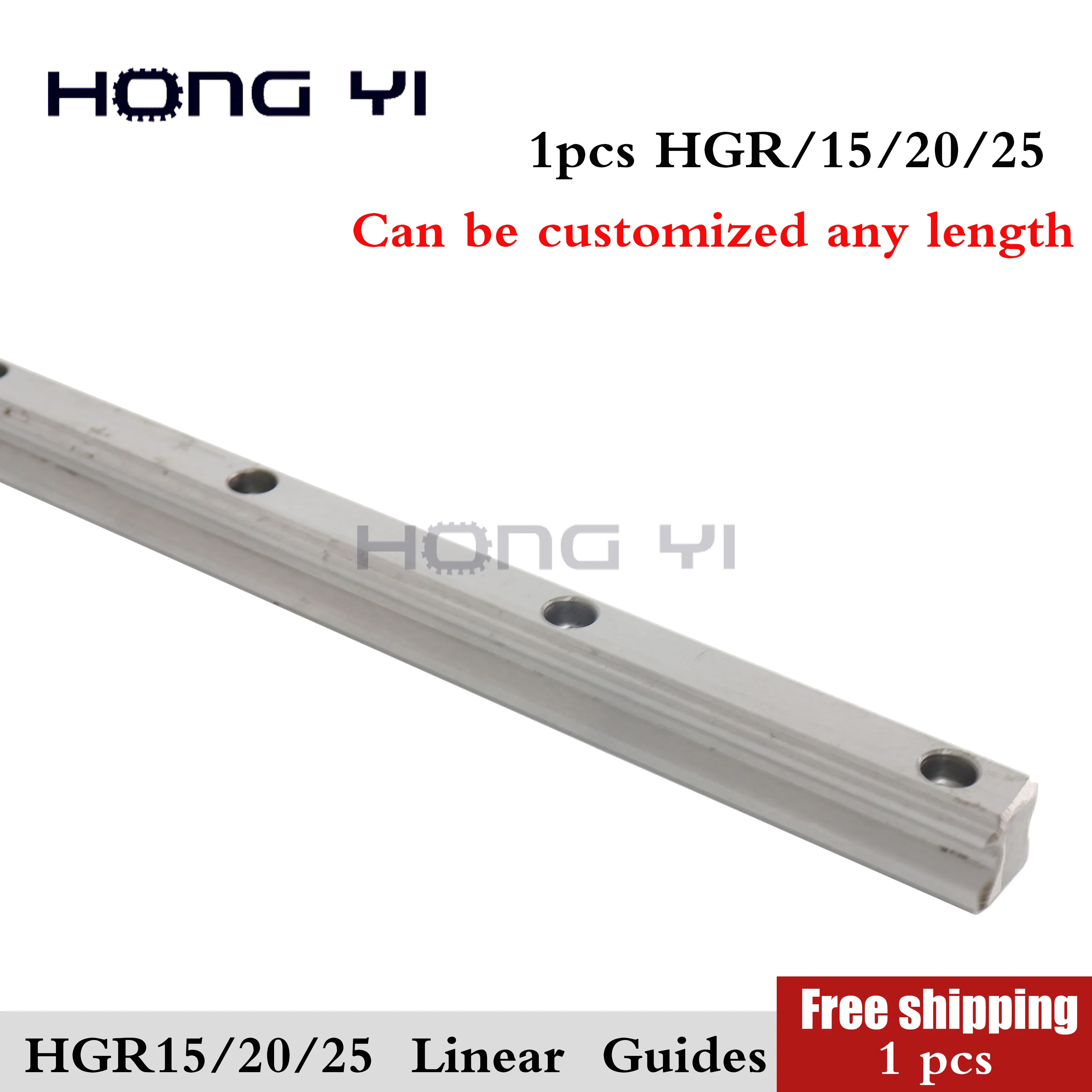 1 шт. HGH15 HGR20 HGR25 100 1000 мм линейной направляющей фланцевые блоки детали станков для